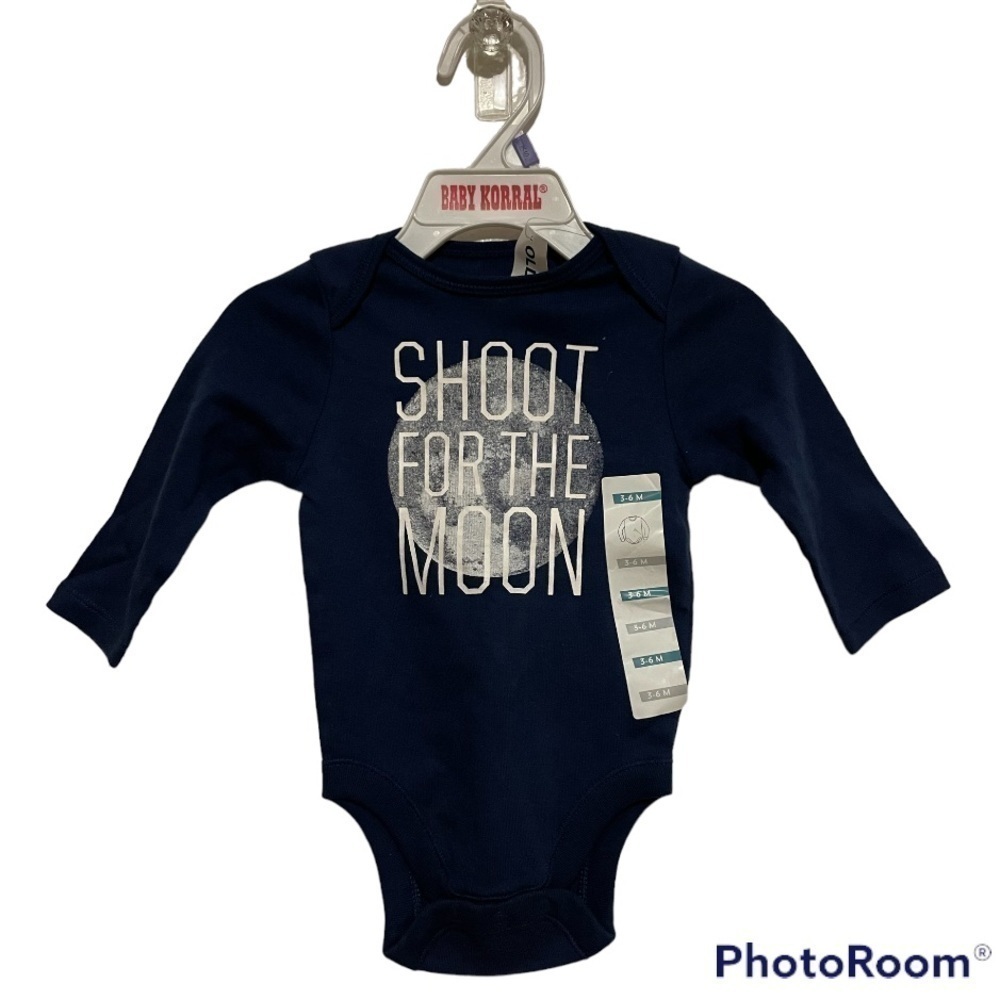 NWT Old Navy Shoot for the Moon Navy Onesie 3-6M